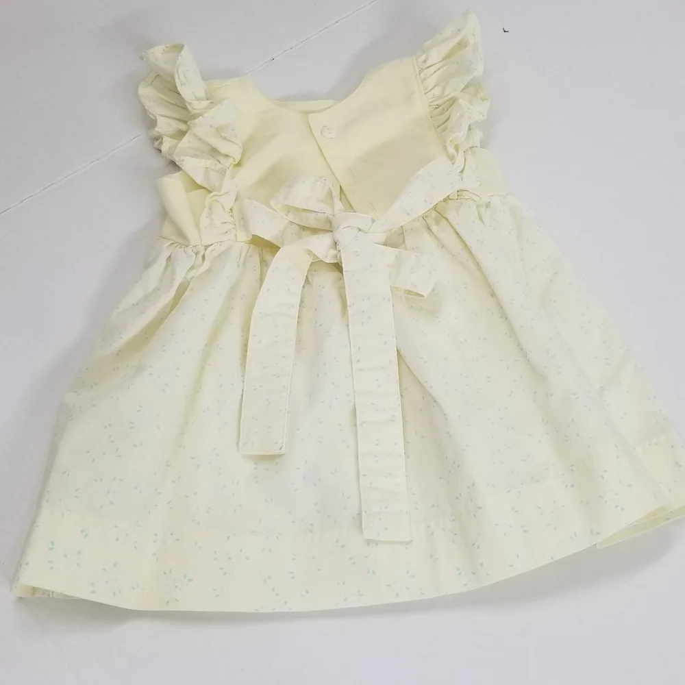 Ovintaje OshKosh B'gosh Light Yellow Dress with Ruffle Sleeves